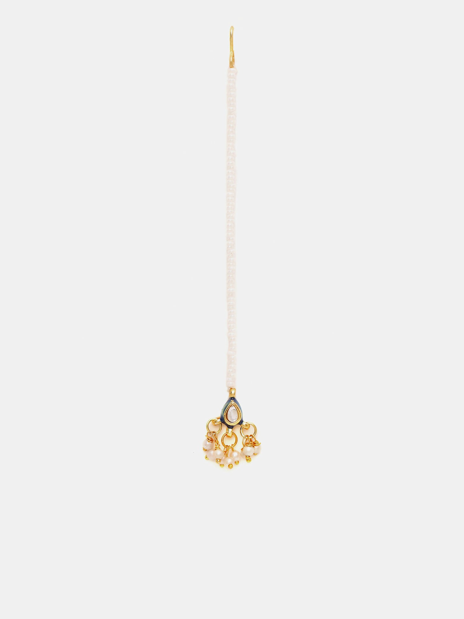 Ruby Raang Gold Polished Gold Kundan Maang Tikka - Distacart