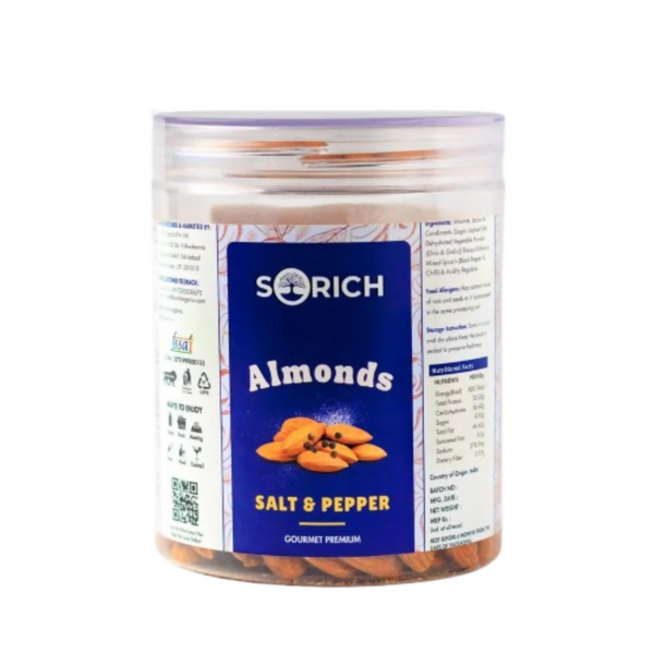 Sorich Organics Salted & Black pepper Almonds - Distacart
