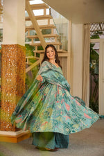 Thumbnail for Aayaa Designer Cotton Silk Suit - Sky Blue - Dista