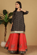 Thumbnail for Joban Fashion Black Silk Lehenga Set