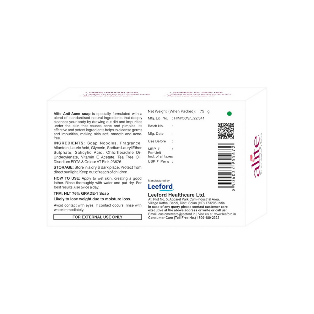 Alite Anti-Acne Soap - Distacart
