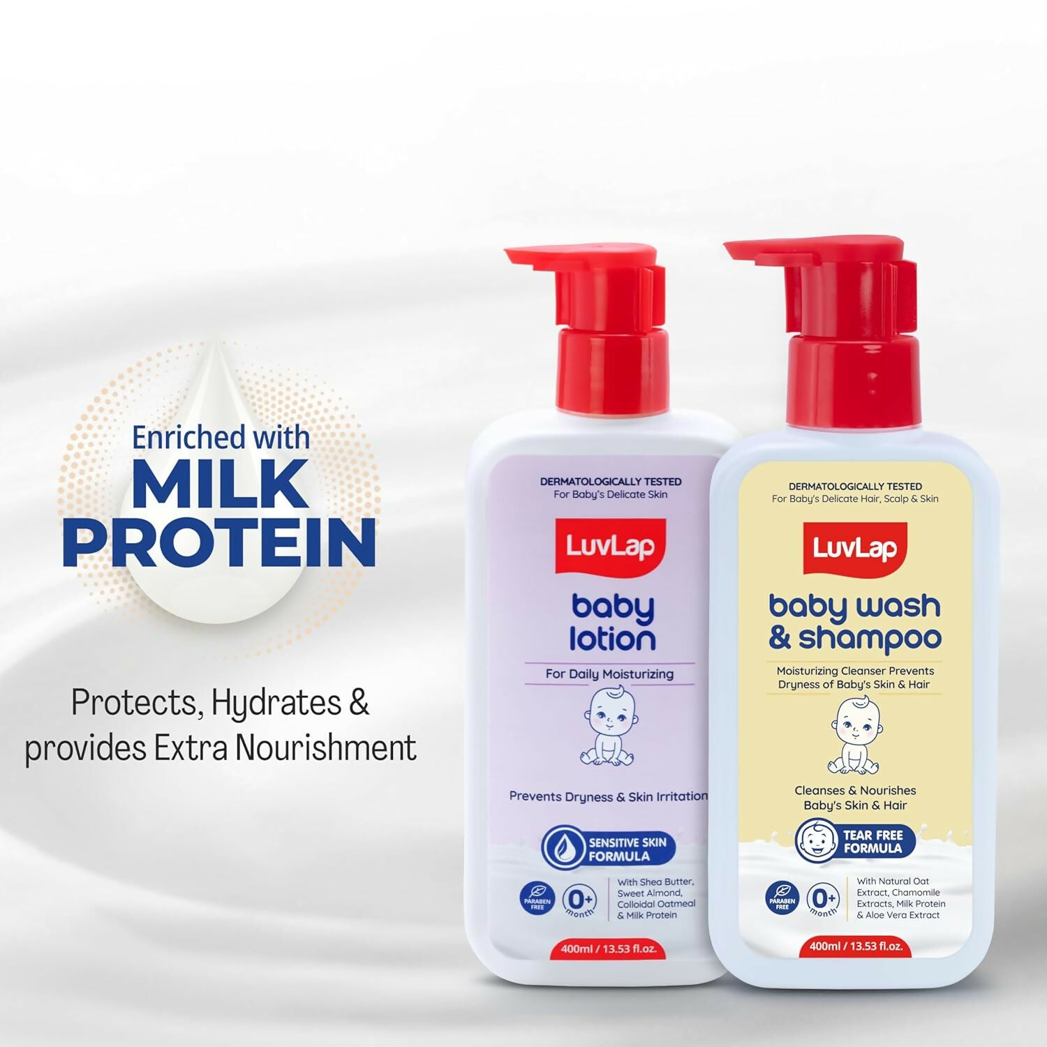 LuvLap Baby Wash & Shampoo + Baby Lotion Combo Set - Distacart