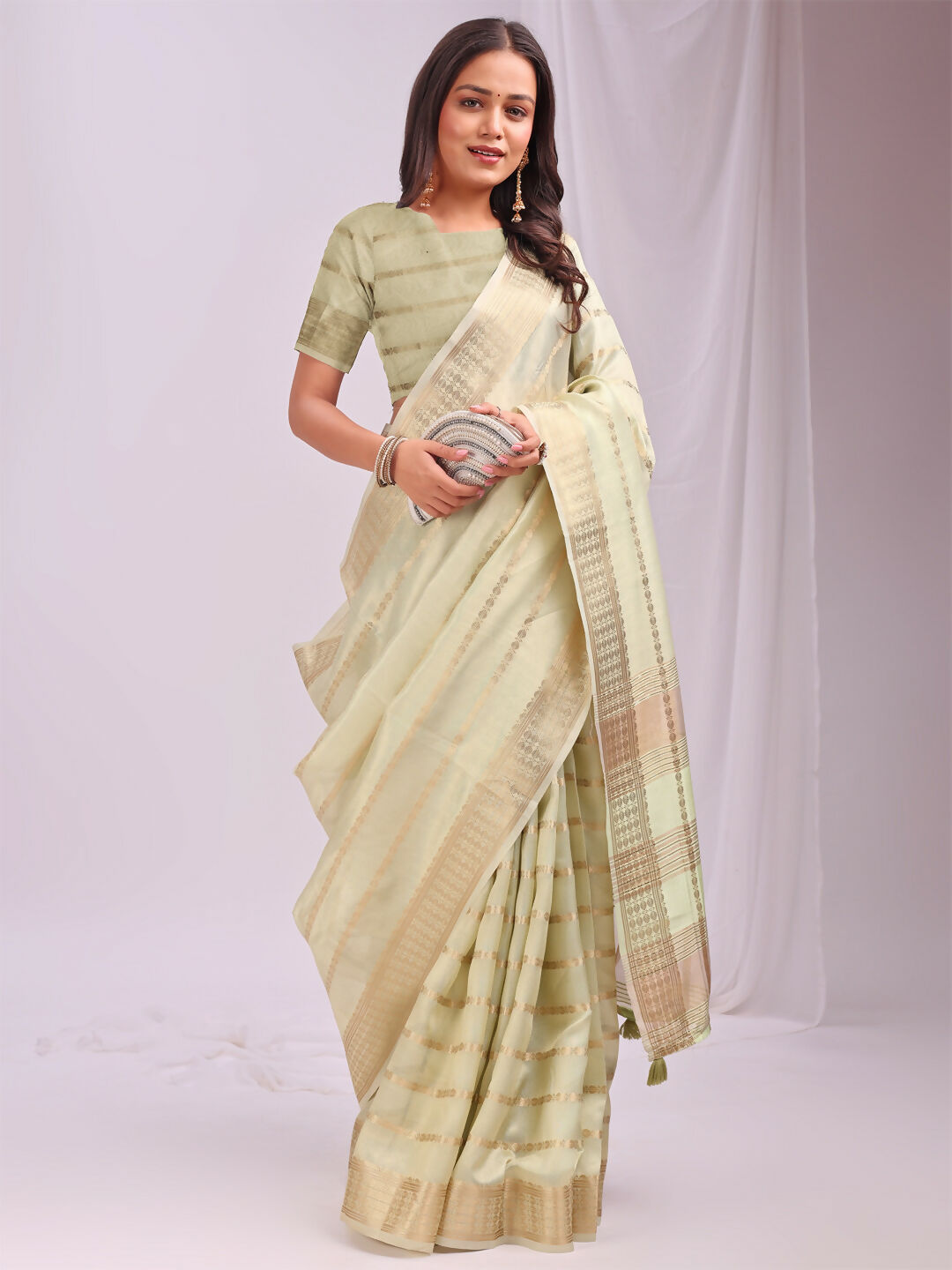 Astita Organza Light Green Saree
