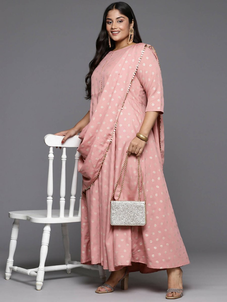 Ahalyaa Women's Traditional wear Ethnic Dress - Pink - Distacart