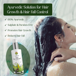 Thumbnail for Him Ayurveda Green Tea Bringha Hair Cleanser Ayurvedic Shampoo For Hair Growth & Hair Fall Control