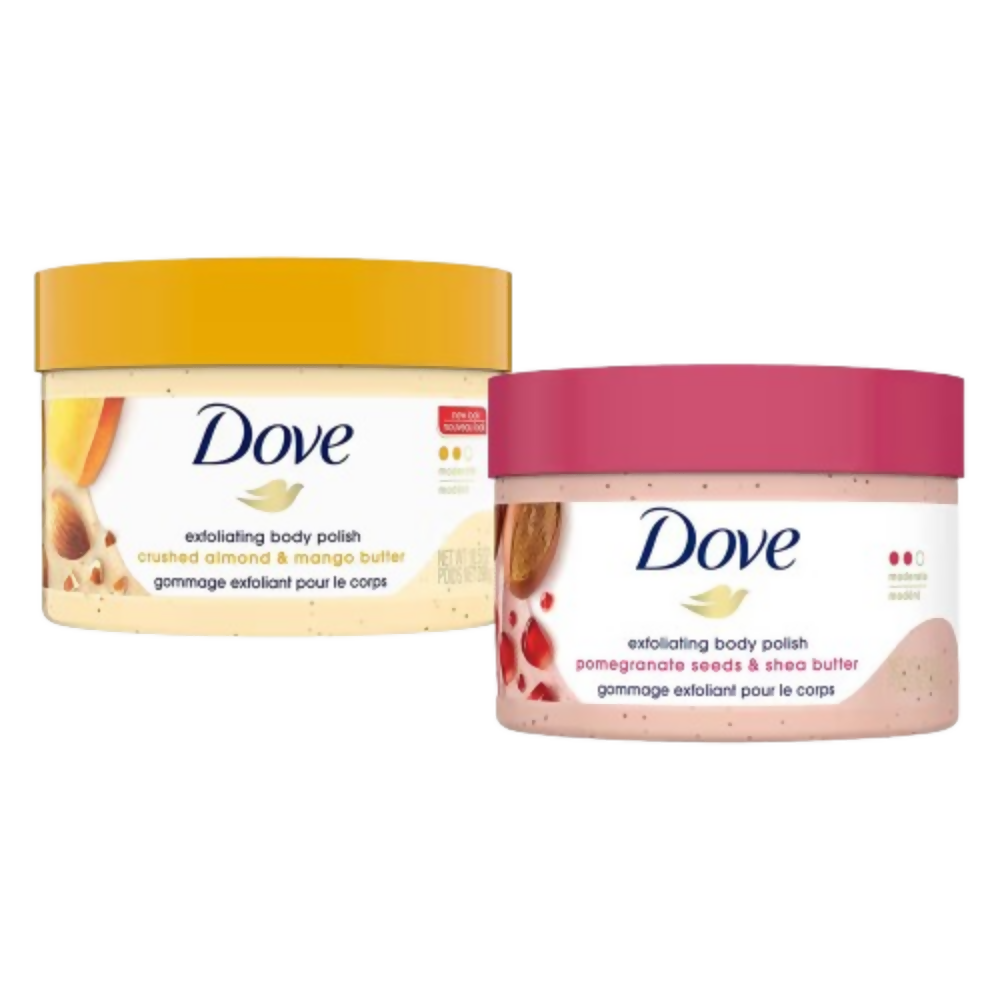 Dove Exfoliating Body Polish Mango + Pomegranate Combo - Distacart