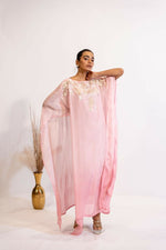 Thumbnail for Timaraa Luxe Blush Pink Embroidered Kaftan Dress - Dista