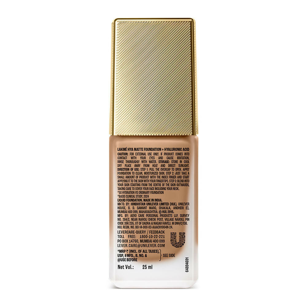 Lakme 9 To 5 Hya Matte Foundation + Hyaluronic Acid - Neutral Almond