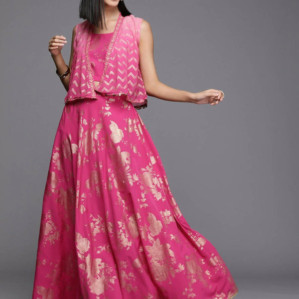 Ahalyaa Women's Traditional Wear Co-ods - Pink - Distacart