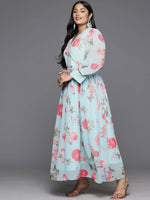 Thumbnail for Ahalyaa Women's Traditional wear Ethnic Dress - Blue - Distacart