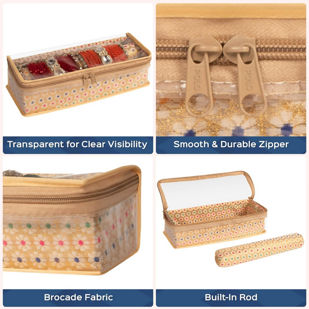 Homestrap Single Rod Storage Bangle Box - Golden - Distacart