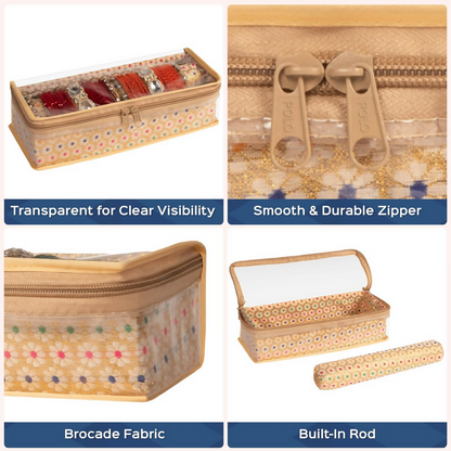 Homestrap Single Rod Storage Bangle Box - Golden - Distacart