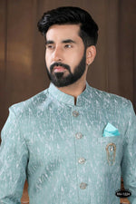 Thumbnail for Joban Fashion Men's Green Woven Jacquard Kurta with Pyjama - Distacart