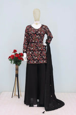Thumbnail for Anaita Black Chiffon Embroidered With Sequins Work Salwar Suit - Distacart