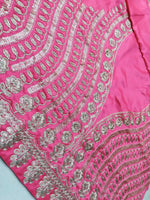 Thumbnail for Jyoti Fashion Gajri Red Zari and Sequins Embroidered Malai Satin Silk Lehenga Choli with Dupatta - Distacart