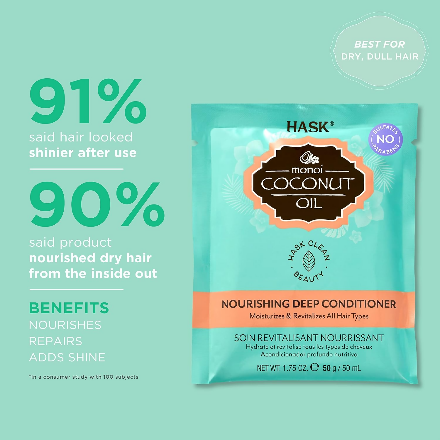 HASK Monoi Coconut Oil Nourishing Deep Conditioning - Distacart