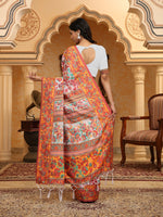 Thumbnail for Astita Linen Cotton(Woven Work) Multicolour Saree