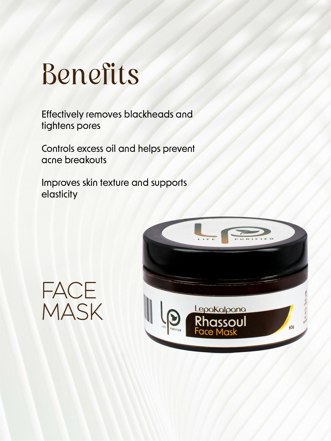 Life Purified Lepakalpana Rhassoul Face Mask - Distacart