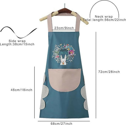 Klimet Waterproof Kitchen Apron For Women-Assorted (pack of 2) - Dista