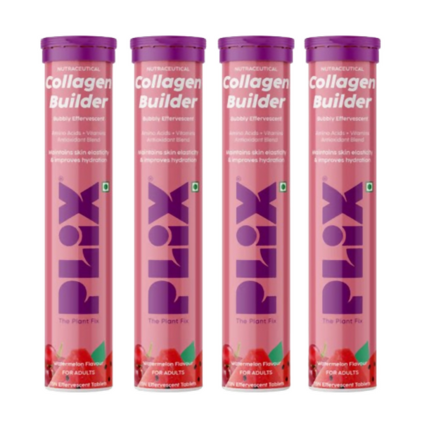 PLIX The Plant Fix Collagen Builder Bubbly Effervescent Tablets Vitamin C & E - Distacart