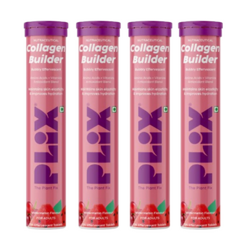 PLIX The Plant Fix Collagen Builder Bubbly Effervescent Tablets Vitamin C & E - Distacart