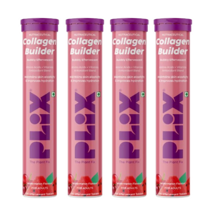 PLIX The Plant Fix Collagen Builder Bubbly Effervescent Tablets Vitamin C & E - Distacart