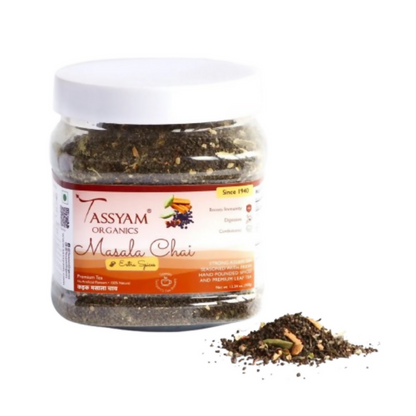 Tassyam Organics Strong Assam Masala Tea - Jar - Distacart