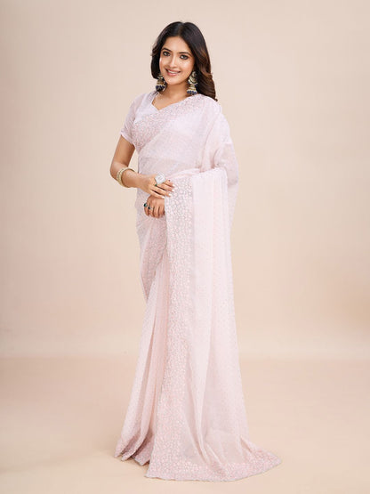 kasee Embellished Poly Georgette Ready to Wear Saree - Distacart