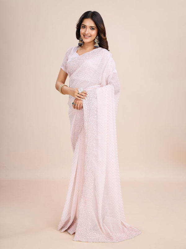 kasee Embellished Poly Georgette Ready to Wear Saree - Distacart