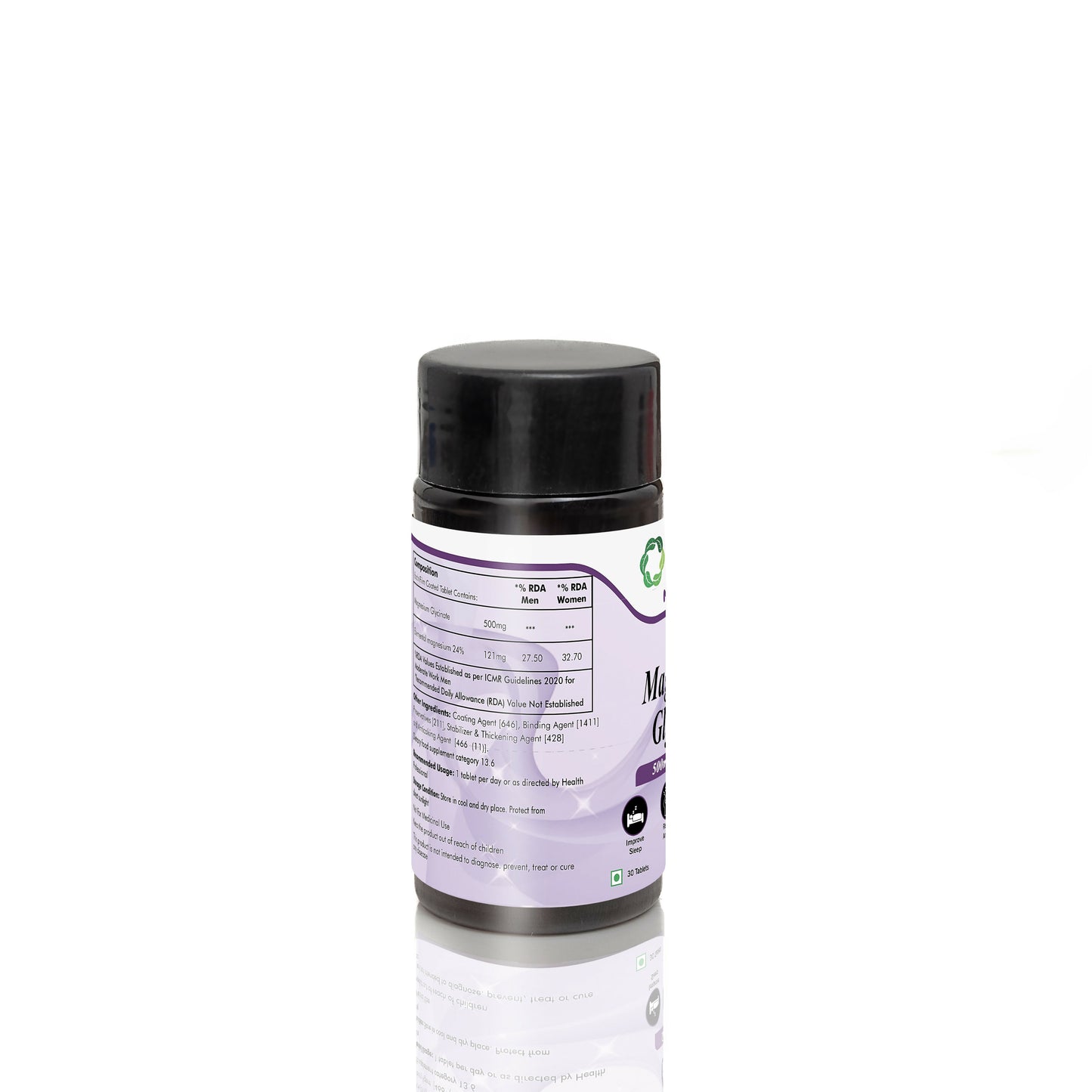 Ventin Organics Magjaz Magnesium Glycinate Tablets - Distacart