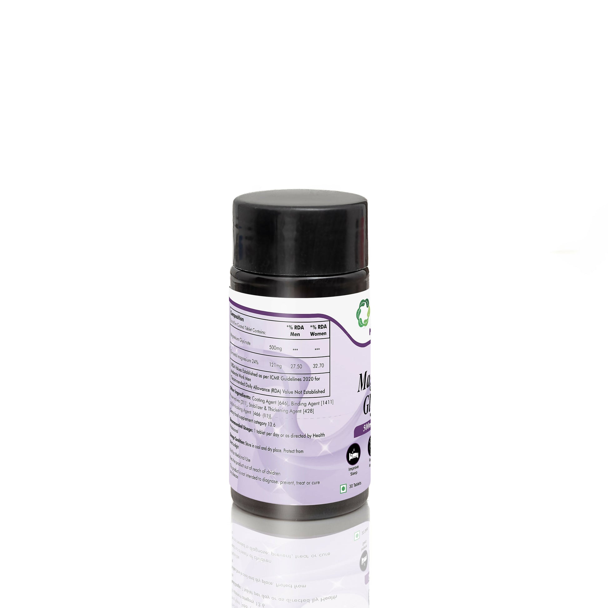 Ventin Organics Magjaz Magnesium Glycinate Tablets - Distacart