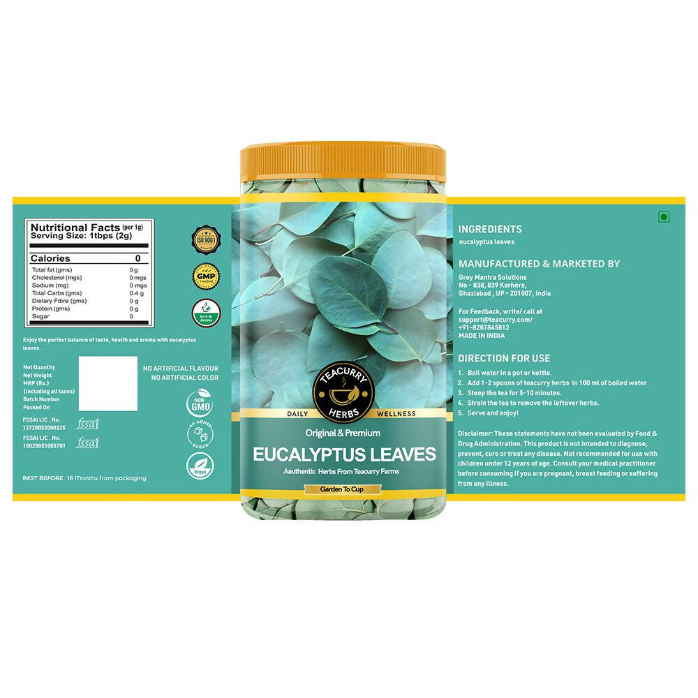 Teacurry Organic Eucalyptus Leaves - Distacart
