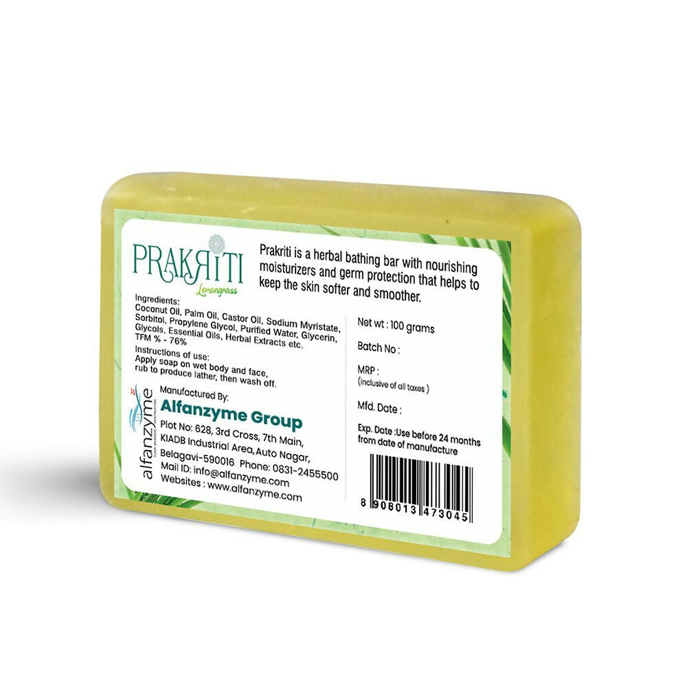 Prakriti Herbal Soap Lemongrass - Distacart