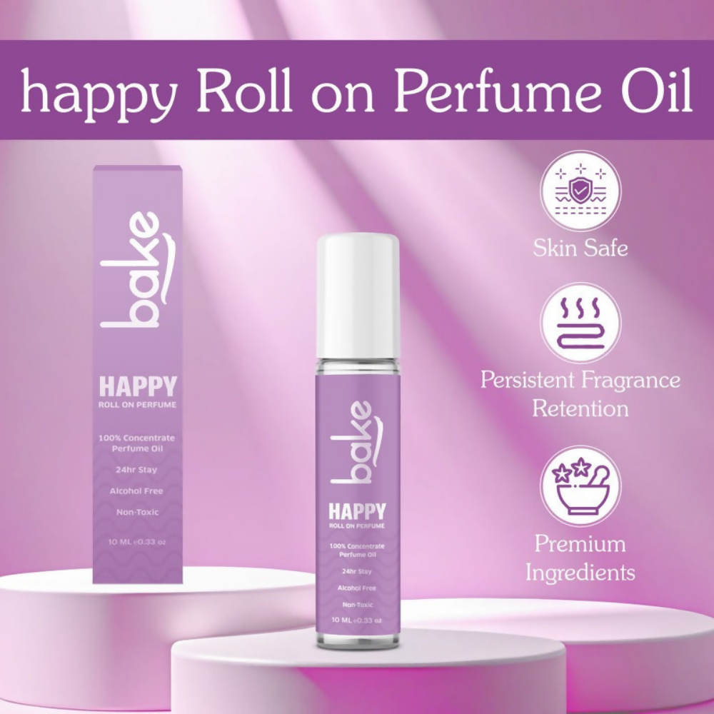 Bake Happy 100% Concentrated Perfume Oil Roll on Fragrance For Men & Women - Black Currant - Distacart