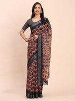 Thumbnail for Astita Linen Cotton Black Saree