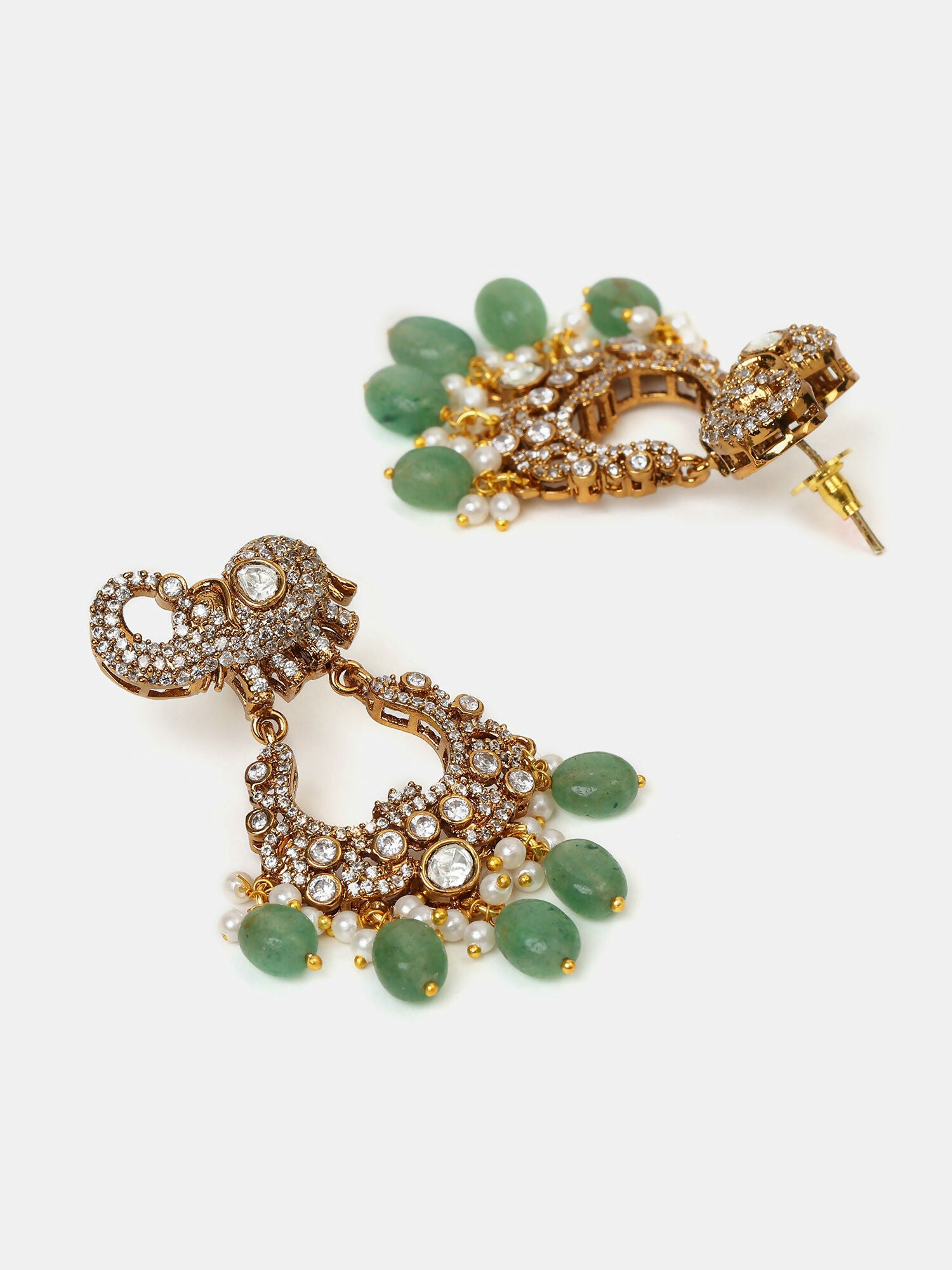 Ruby Raang Maharani Pendant Necklace And Earrings - Distacart