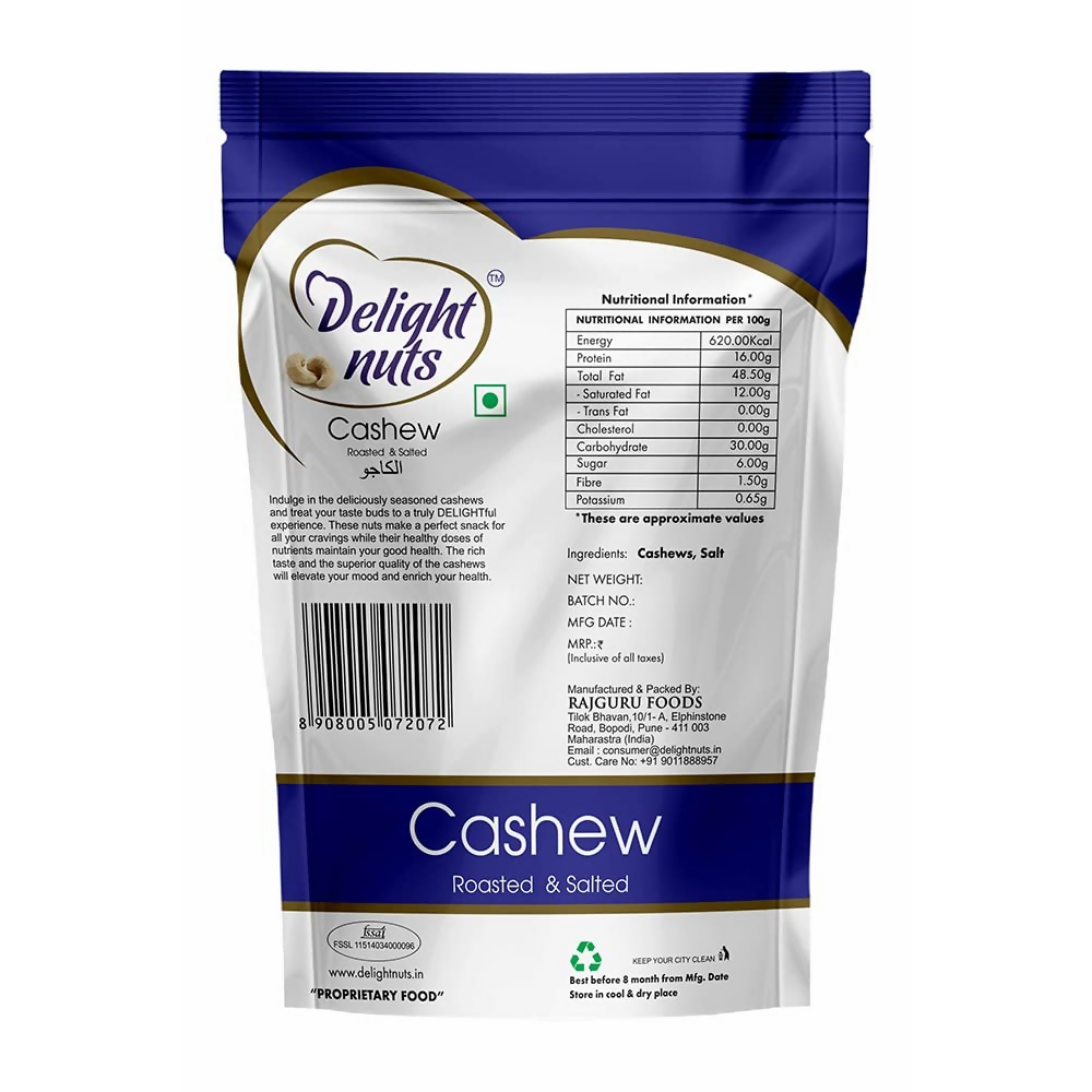 Delight nuts Premium Cashew Roasted and Salted - Dista
