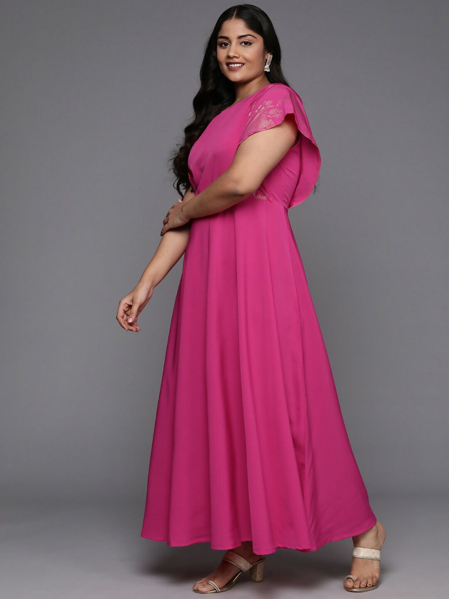 Ahalyaa Women's Traditional wear Ethnic Dress - Pink - Distacart