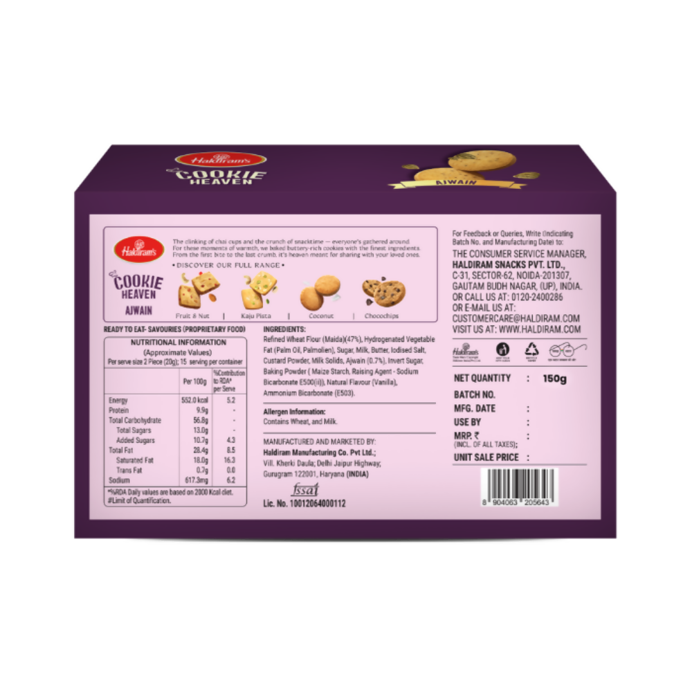 Haldiram's Ajwain Cookies - Distacart