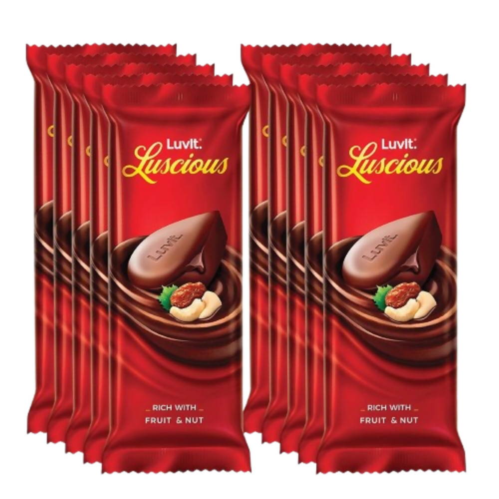 LuvIt. Luscious Fruit & Nut Chocolate Bars - Distacart