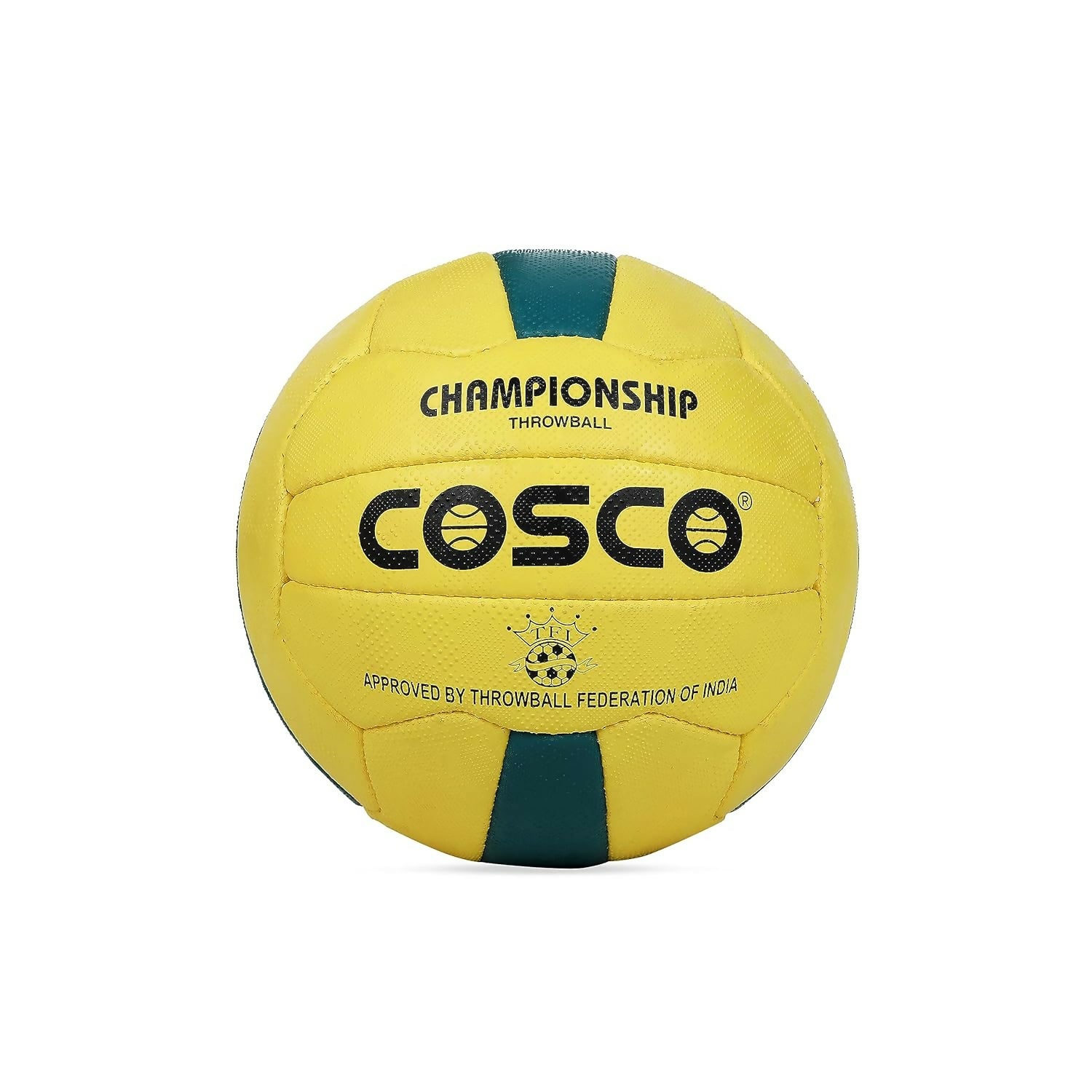 Cosco Rubber Throw Ball Size 5 (Yellow & Green) - Distacart