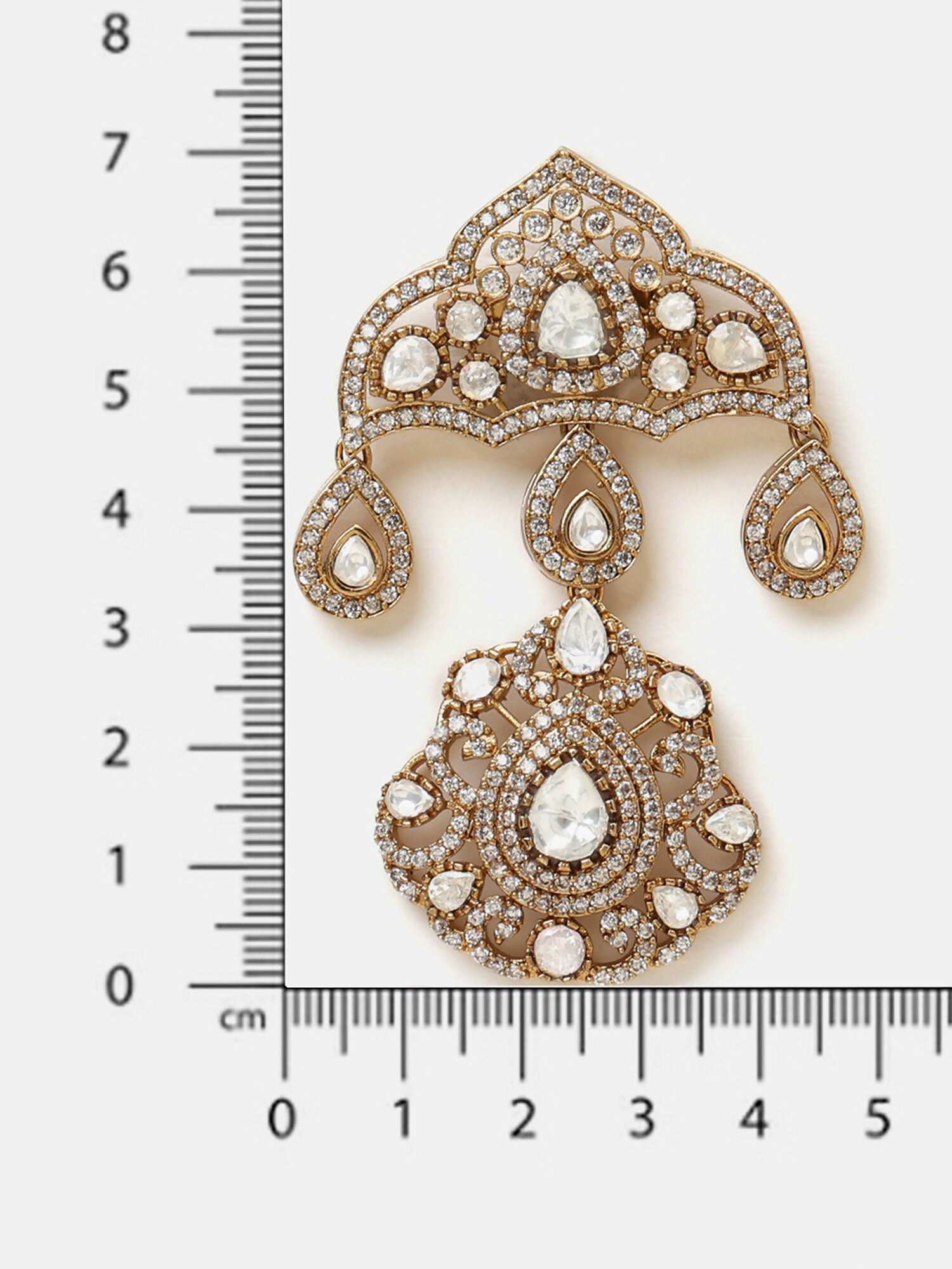 Ruby Raang Chaand Jhoomar Brooch
