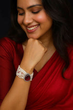 Thumbnail for Joban Fashion Red Brass Ad With Monalisa Stone Beaded Bracelet