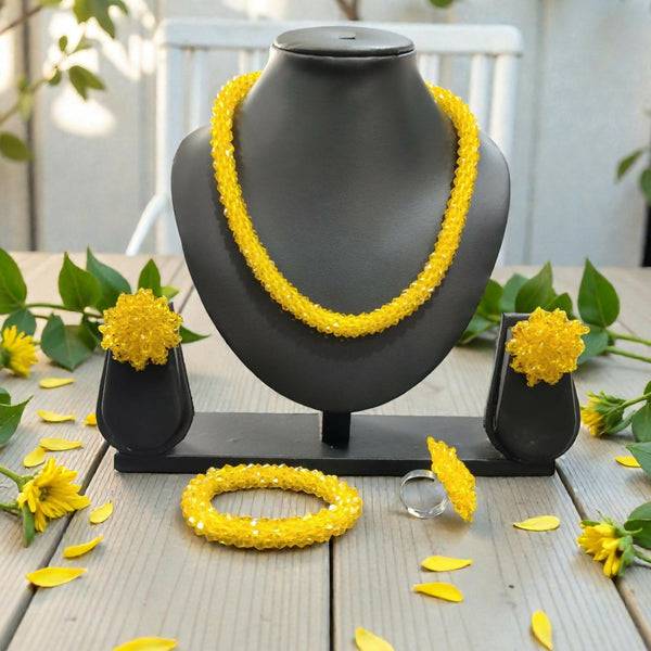 Inhanns Rangshine 4-In-1 Crystal Glam Set - Handmade - Yellow - Distacart