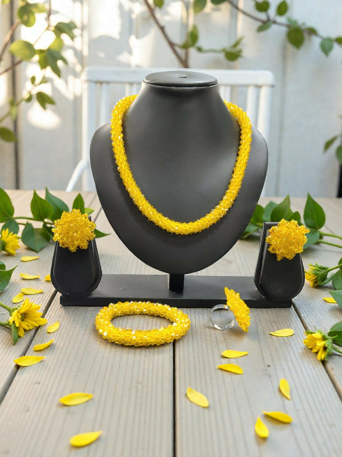 Inhanns Rangshine 4-In-1 Crystal Glam Set - Handmade - Yellow - Distacart