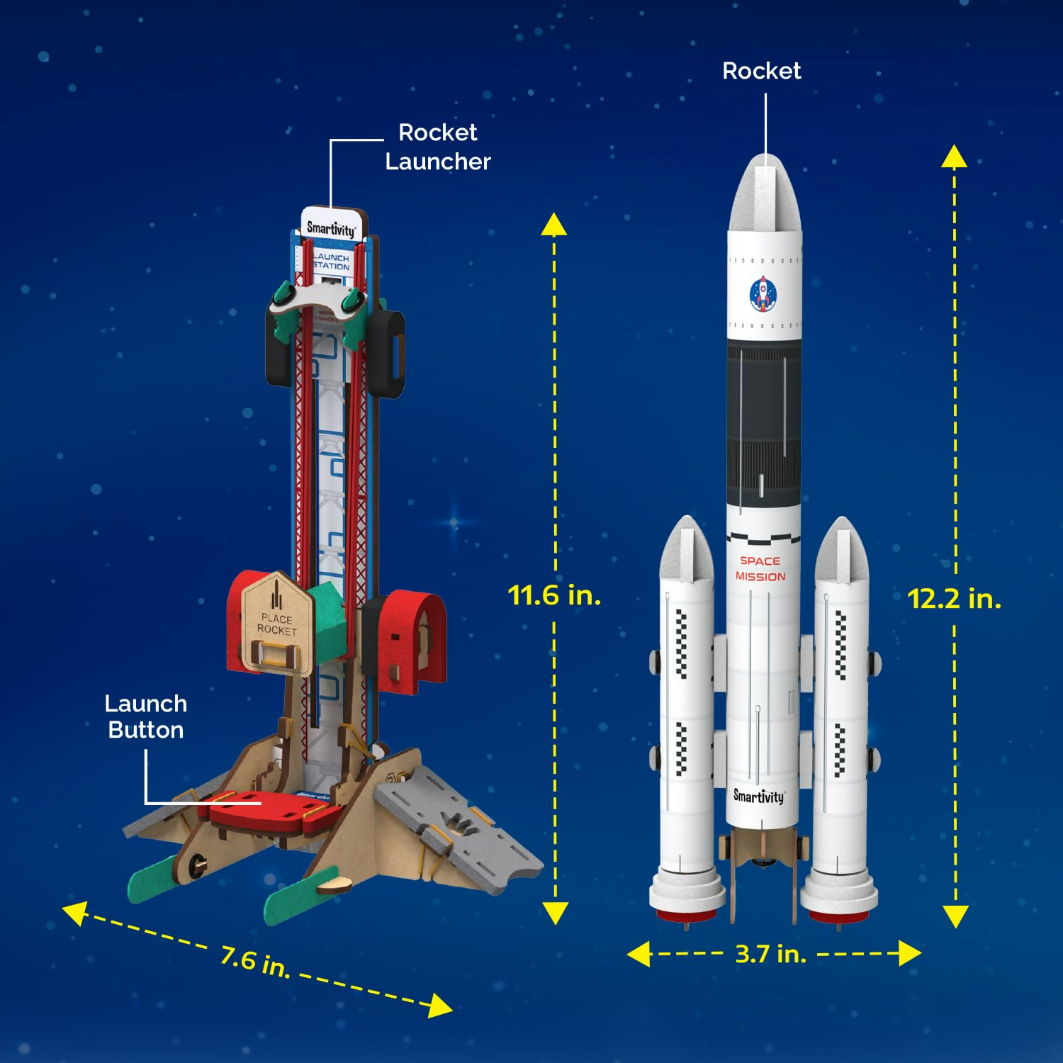 Smartivity Rocket Launcher Kit for Kids 6, 7, 8, 9, 10, 11, 12 Years Old - Distacart