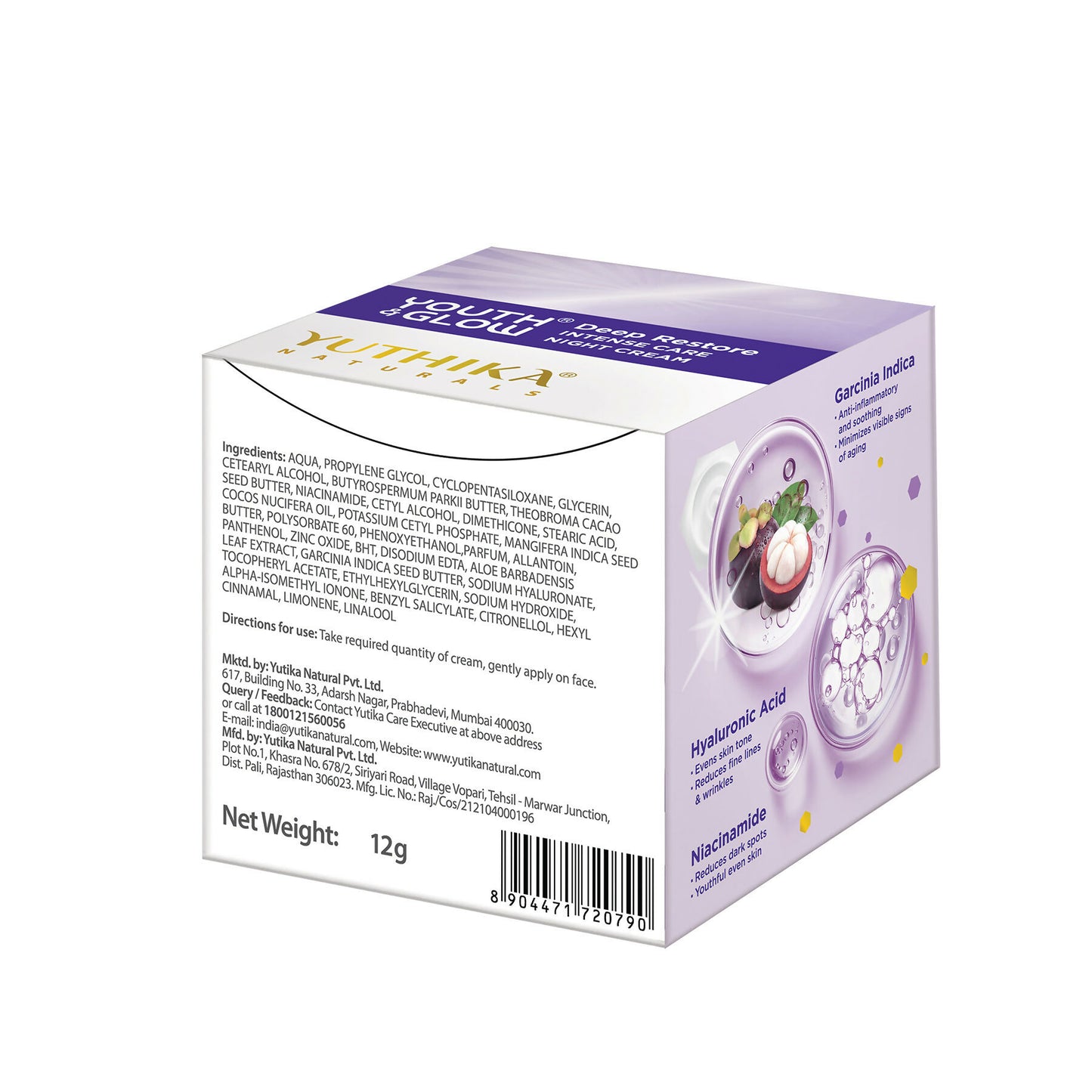 Yuthika Youth & Glow Deep Restore Night Cream For Women - Distacart