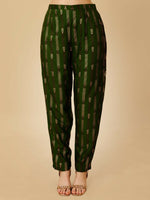 Thumbnail for Jyoti Fashion Women's Green Viscose Rayon Embroidered Kurta Pant Set - Distacart