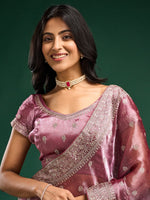 Thumbnail for kasee Floral Embroidered Silk Blend Saree - Distacart