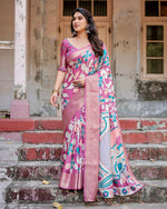 Thumbnail for Soft Silk Digital Printed Saree with Blouse Piece by Infinity Export - Distacart